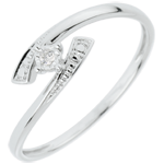Bague Solitaire Nid Précieux - Dis Moi Oui - or blanc 18 carats