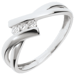 Bague Trilogie Nid Précieux - or blanc 18 carats - 3 diamants