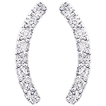 Cercei - Equilibrio - aur alb de 18k și diamante