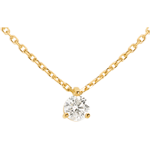 Collana Punto luce - Oro giallo - 18 carati - Diamante - 0.31 carati