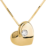 Collar Corazón Apasionado - oro amarillo 9 quilates y diamantes