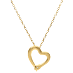 Collier Balade Imaginaire - Serpent d'amour - variation petit modèle - or jaune 9 carats brossé diamant