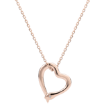 Collier Balade Imaginaire - Serpent d'amour - variation petit modèle - or rose 9 carats diamant