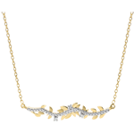 Collier Jardin Enchanté - Feuillage Royal - or jaune 9 carats et diamants
