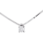 Collier Solitär in Weissgold