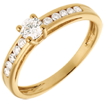 Decadence Side Stone Ring yellow gold - 0.39 carat - 11 diamonds