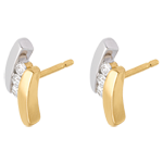 NKlaus Orecchino Singolo Uomo/Donna Con Ancora - Oro Giallo 333 (8K) - Peso 0,37g - Gioiello Vero Oro - Modello 40118