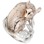 Ring Denkbeeldige Balade - Fawn Dromer - roze goud en diamanten