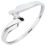 Ring Liefdesnest Nid Précieux - Zwaan - wit goud - 18 karaat