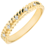 Ring Magische Tuin - Diamant Vlecht - geel goud - 18 karaat
