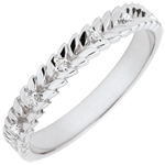 Ring Magische Tuin - Diamant Vlecht - wit goud - 18 karaat