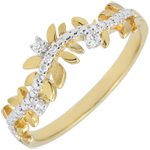 Ring Magische Tuin - Gebladerte Royal - Diamant en geel goud - 18 karaat