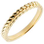 Ring Magische Tuin - Vlecht - geel goud - 9 karaat