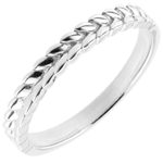 Ring Magische Tuin - Vlecht - wit goud - 9 karaat