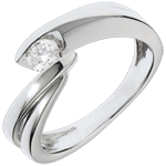 Ring Nid Précieux - Ondine - Wit Goud - 1 Diamant 0.205 Karaat - 18 karaat
