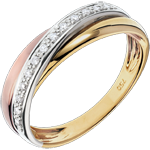 Ring Saturn Diamant - Zweierlei Gold - 18 karat