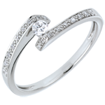 Ring Solitair Nid Précieux - Promise - Wit Goud - 0.08 karaat Diamant