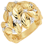 Ring Verzauberter Garten - Edle Tautropfen - Gelbgold