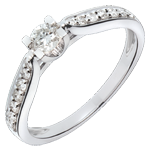 Solitair Comtesse Wit Goud - Diamant 0.18 karaat