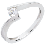 Solitair Nid Précieux - Apostrophe - Wit Goud - 0.2 karaat Diamant - 18 karaat