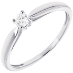 Solitair Roseau Wit Goud - 0.1 karaat