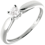 Solitair Roseau Wit Goud - 0.21 karaat