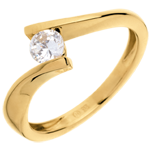 Solitaire Nid Précieux - Apostrophe - or jaune 18 carats - 0.31 carat