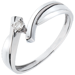 Solitaire Nid Précieux - Jupiter - or blanc 18 carats - diamant 0.05 carat