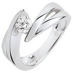 Solitaire Nid Précieux - Ondine - diamant 0.4 carat - or blanc 18 carats