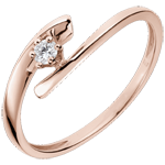 Solitaire Nid Précieux - Orion - or rose 18 carats