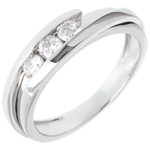 Trilogy Nid Précieux - Tweepolig - Wit Goud - 0.38 karaat - 3 Diamanten - 18 karaat