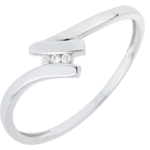 Trilogy Ring Nid Précieux - Serena - Wit Goud - 18 karaat