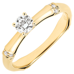 Verlovingsring Gewijde Jungle - diamant 0.2 karaat - geelgoud 18 karaat