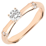 Verlovingsring Gewijde Jungle - diamant 0.2 karaat - rozegoud 18 karaat