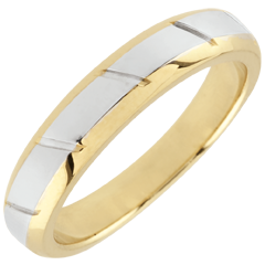 Fede Magnus - Oro giallo e Oro bianco - 18 carati