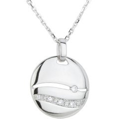 Collier Sunset Or blanc diamants - or blanc 18 carats