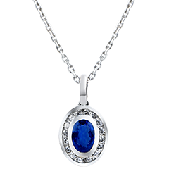 Pendentif Abondance - Clélia - or blanc 18 carats et diamants
