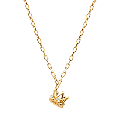 Crown Sparkle Necklace – 9ct Yellow Gold and Synthetic Diamonds