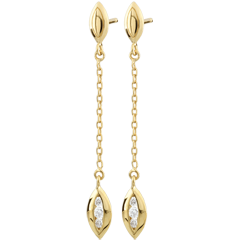 Pendientes Almendras - oro amarillo 9 quilates 