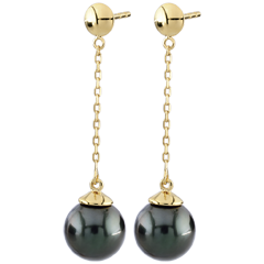 Pendientes Amura - oro amarillo 9 quilates - perlas