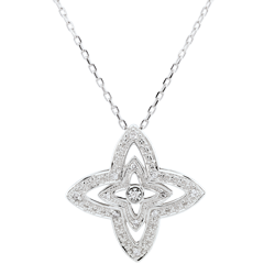 Collar Tala - oro blanco 9 quilates 