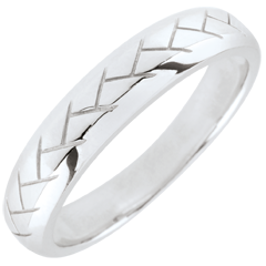 Alianza Mare - oro blanco 9 quilates