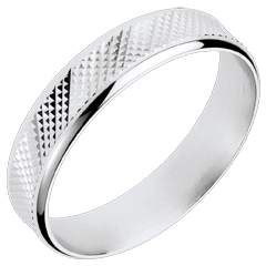 Inel Loft aur alb de 18K