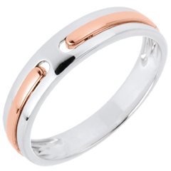 Alliance Promesse - tout or - or blanc et or rose 18 carats
