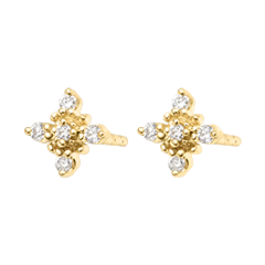 Almira Ohrstecker – 9-karätiges Gelbgold und synthetische Diamanten