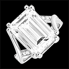 Altaé Ring – 9 karaat gerecycleerd witgoud en synthetische diamant