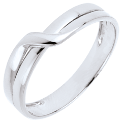 Fede nuziale Passione Eden - Oro bianco - 18 carati