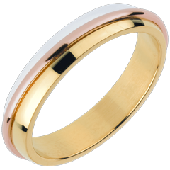 Alliance Anneaux Solaires - trois ors 18 carats