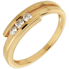 Anillo trilogía Nido Precioso - Bipolar - oro amarillo 18 quilates