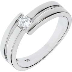 Ring Kostbarer Kokon - Salomé - Weißgold - 18 Karat